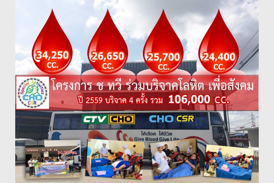 บริจาคโลหิตครั้งที่ 4 ประจำปี 2559
